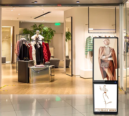 32 inch standalone billboard indoor led digital signage and displays with magnetic led light box