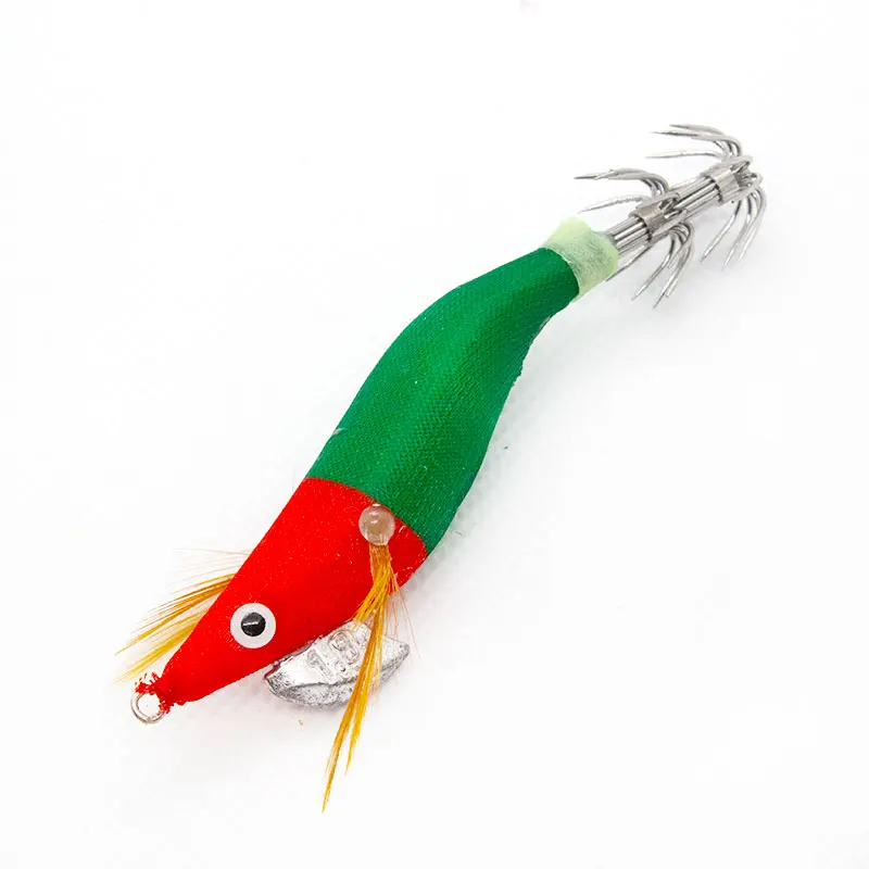1.8# High Quality Floating  Cloth Hard Plastic Octopus Squid Fishing Bait