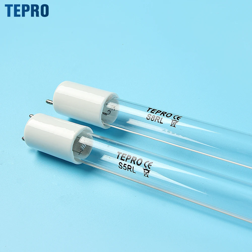 S5RL 30w Double Pins Ceramic Base Material 254nm 185nm Quartz Glass Uv Germicidal Ultraviolet Lamp For Water Purification