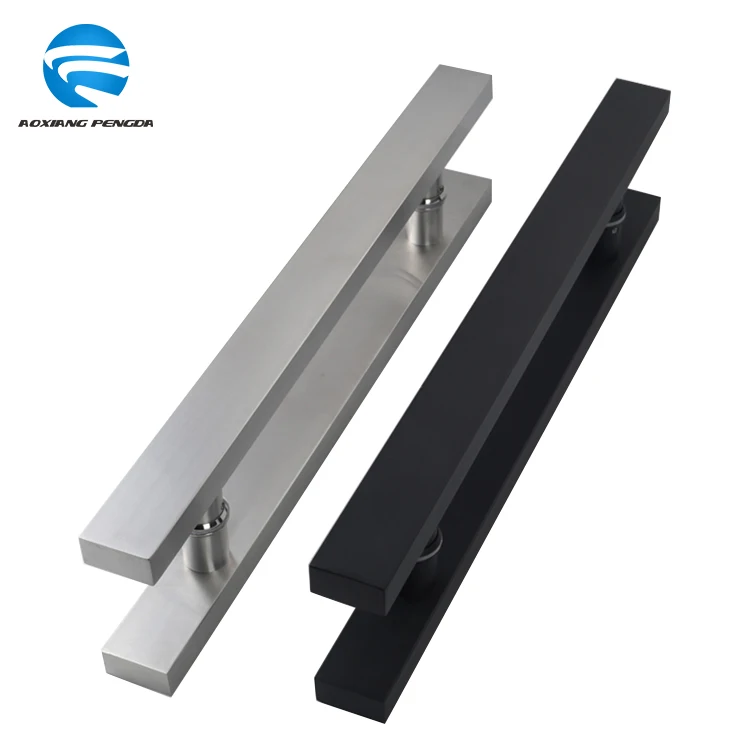 
Simple door handle stainless steel shopping mall office business sliding door handle frosted tempered glass door American handle 