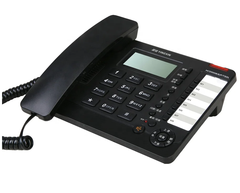 ESN-8 проводной настольный телефон с идентификатором вызывающего абонента, телефон для дома, офиса, стационарный телефон