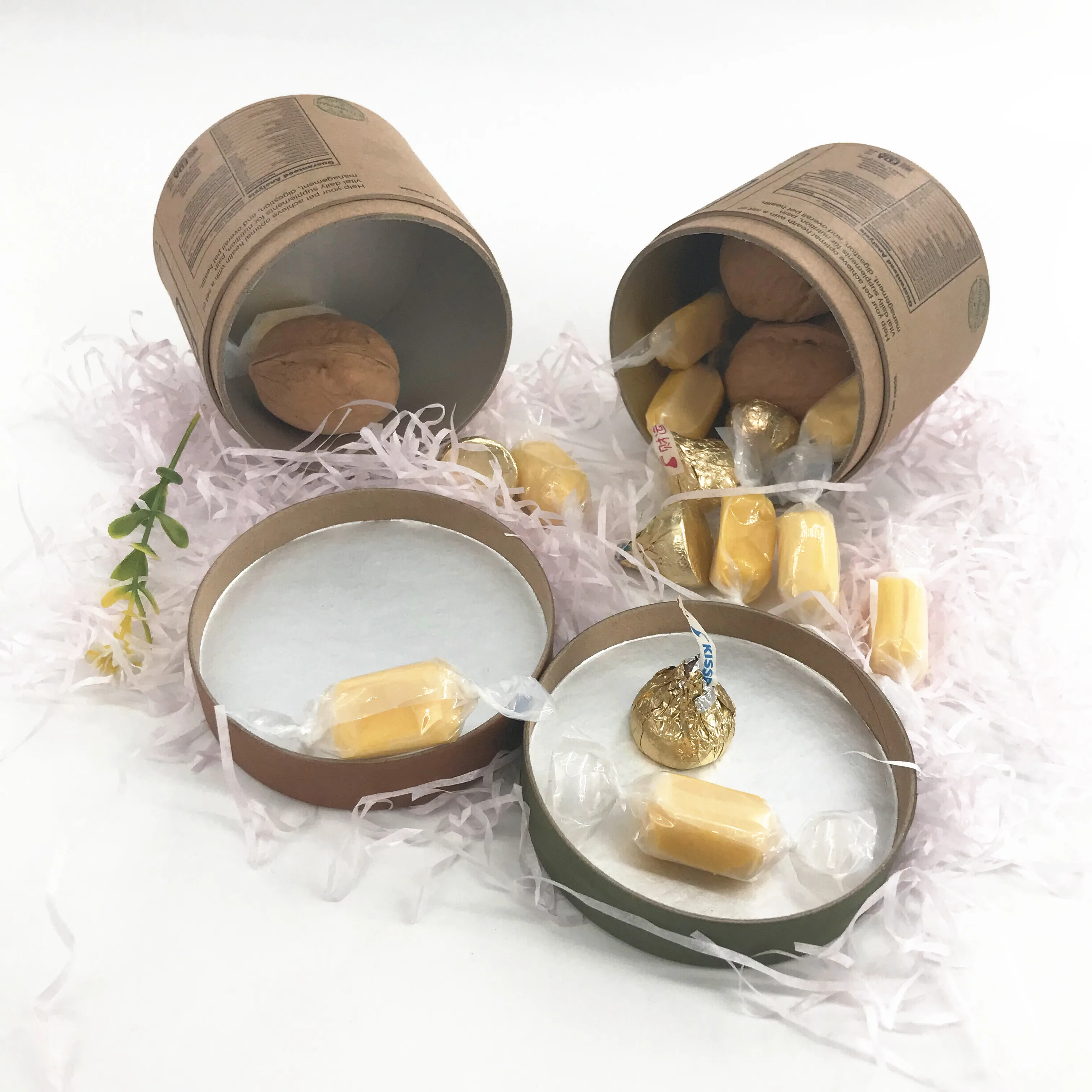 Biodegradable Food Grade Tea Protein Powder Coffee Beans Cylinder Packaging Custom Kraft Paper Tube Round Tube