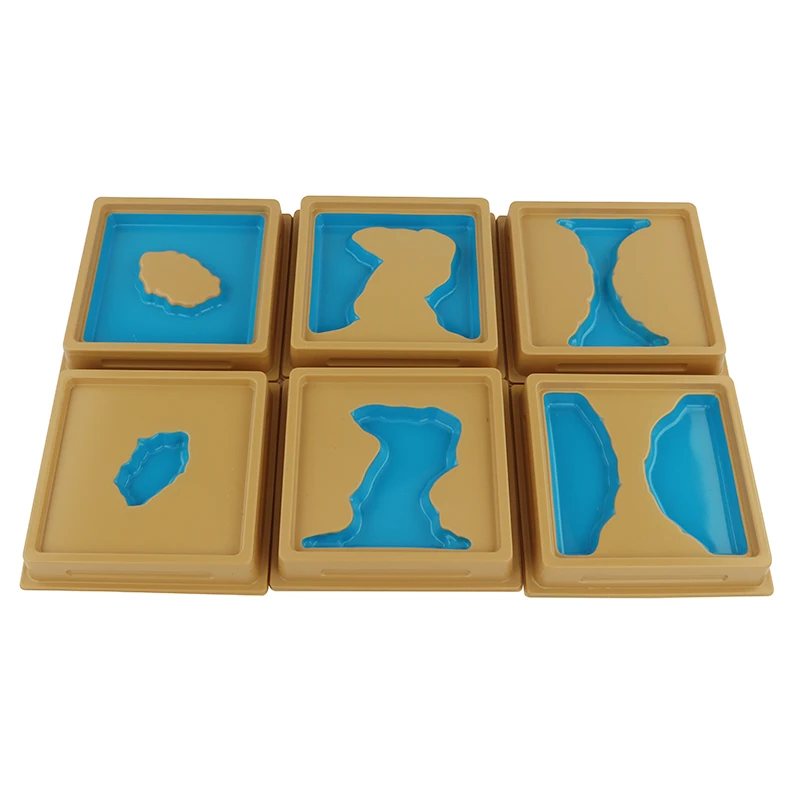 Wooden Educational Children Toy Land and Water Form Trays:Set 1  Montessori material