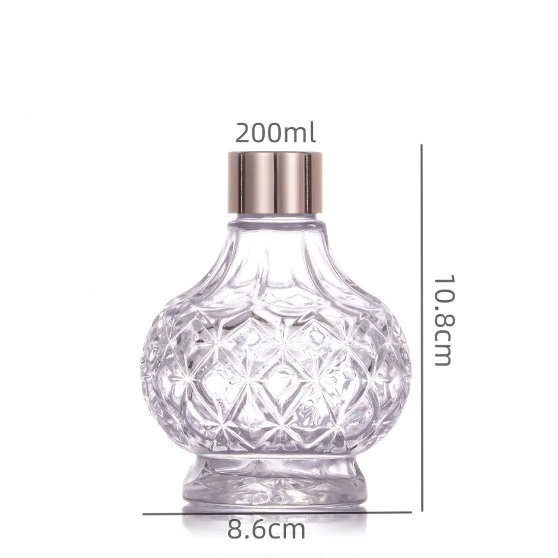 Creative model Transparent Glass empty aromatherapy bottle Reed Diffuser Bottle with Lid Hedgehog shape