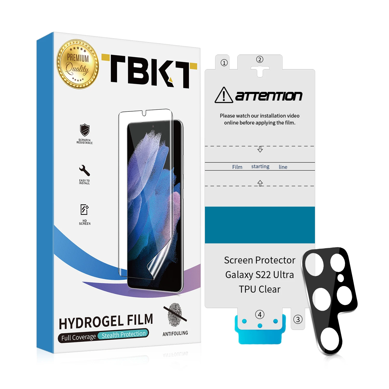 for Samsung Galaxy S22 ultra Custom 3D High Quality Hydrogel Protective Film S21 ultra TPU Screen Protector Wholesale