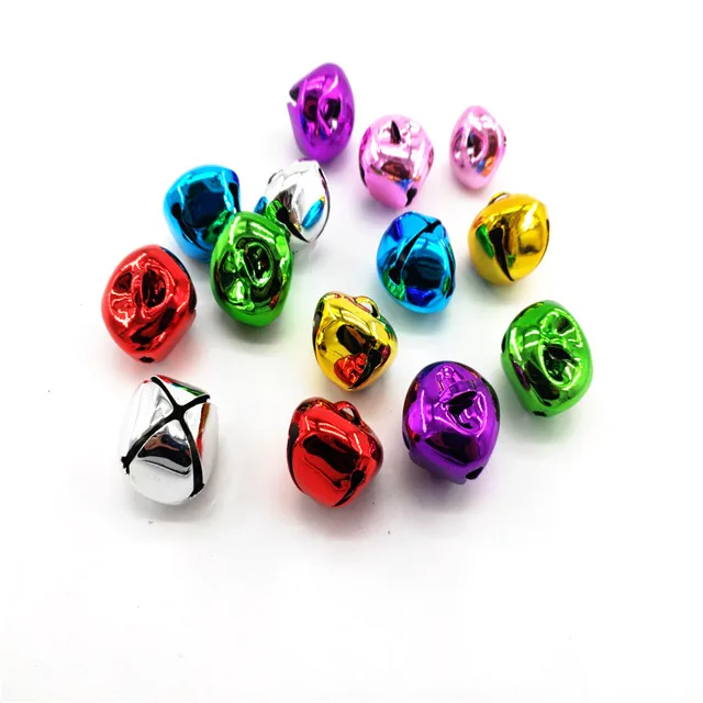 Hot selling cross vacuum plating bells mixed color bright christmas bell gift christmas bell