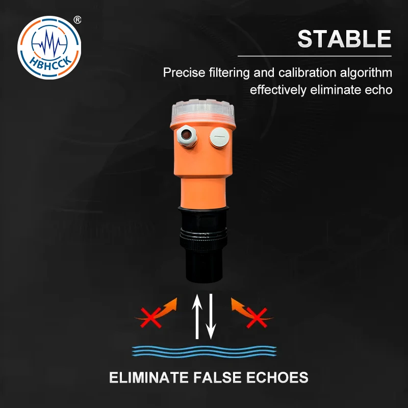 HCCK IP68 Ultrasonic Level Transmitter 4-20mA 30M China Factory Ultrasonic level transmitter/water level gauge in low price
