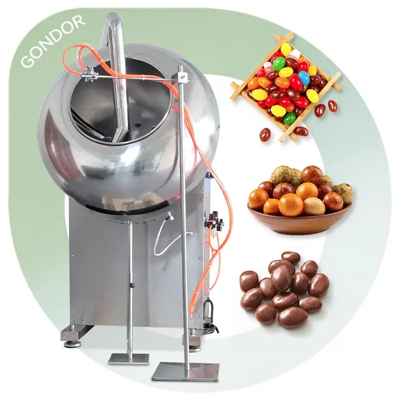 Chocolate Sugar Coater Machine Seed Coater Caramelized Sugar Almond Confectionery Peanut Coating Pan