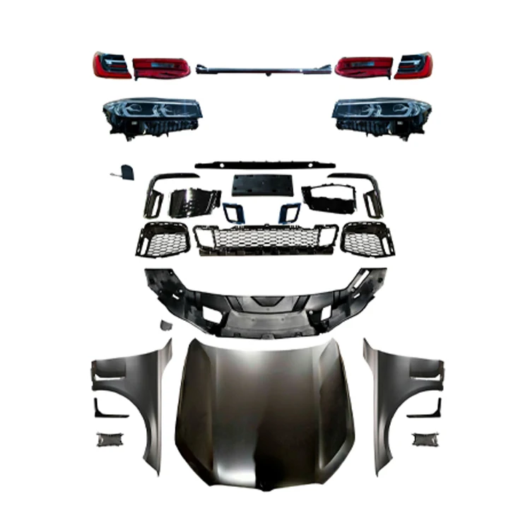Carbon fiber car body kit modification front and rear bumper black lip grille for BMW 7series G11 G12 upgraded to M760 2016-2021