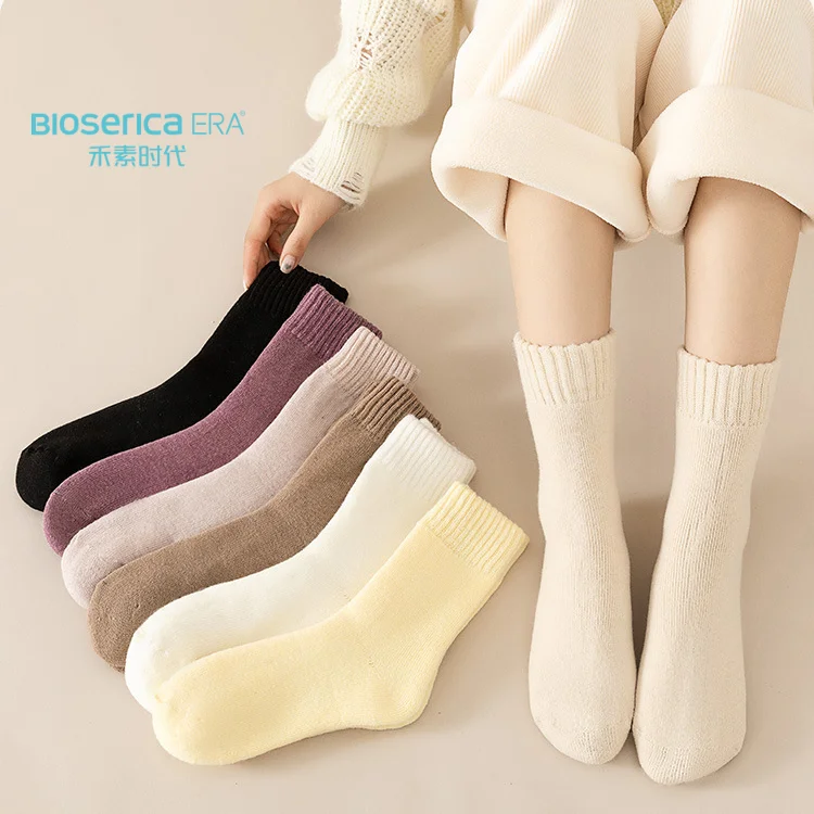 Bioserica Era Women thermal Socks Custom Women Crew Socks Thick Socks Winter