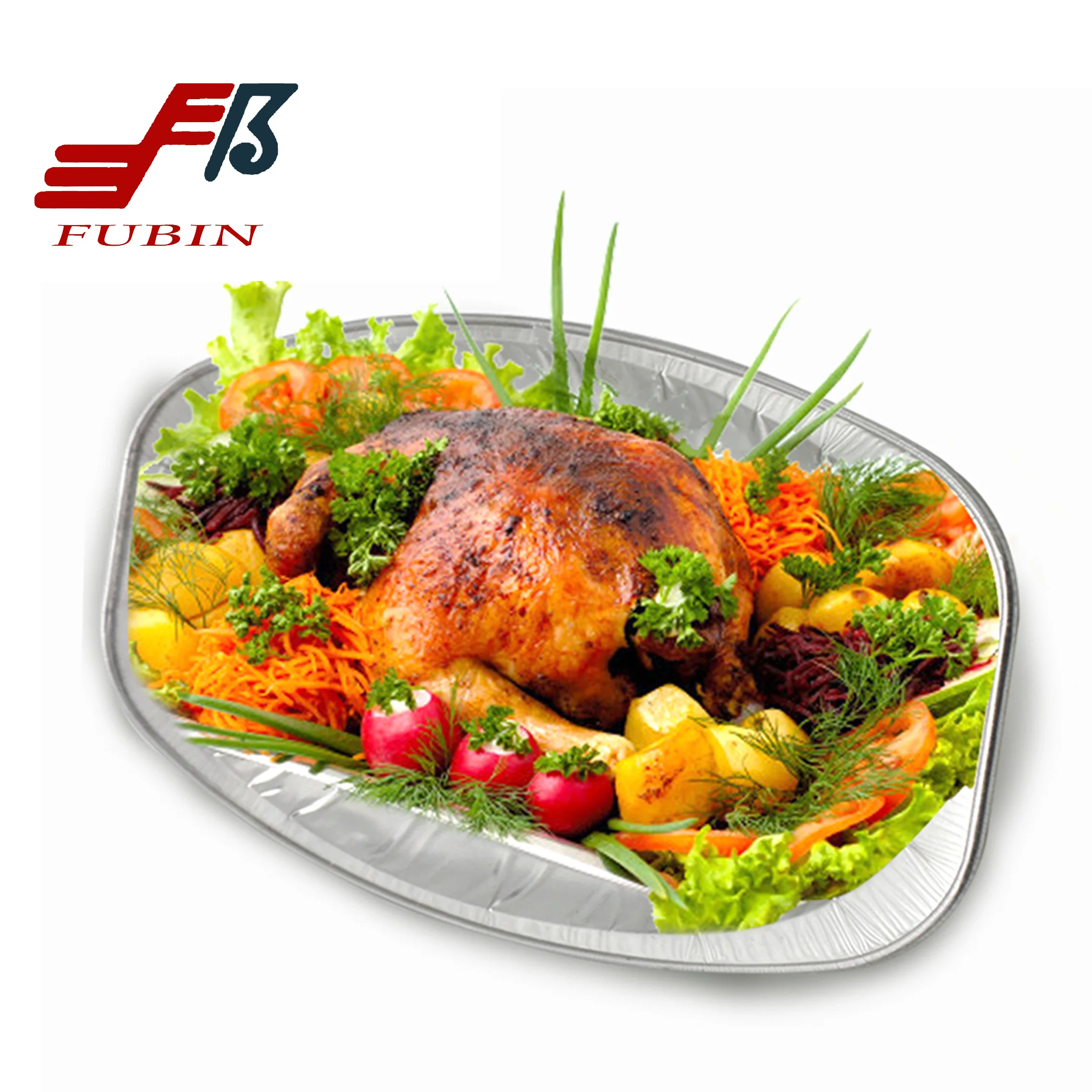 Reusable Large Aluminum Foil Platter Party Serving Trays Oven and Freezer Buffet Recyclable Trays