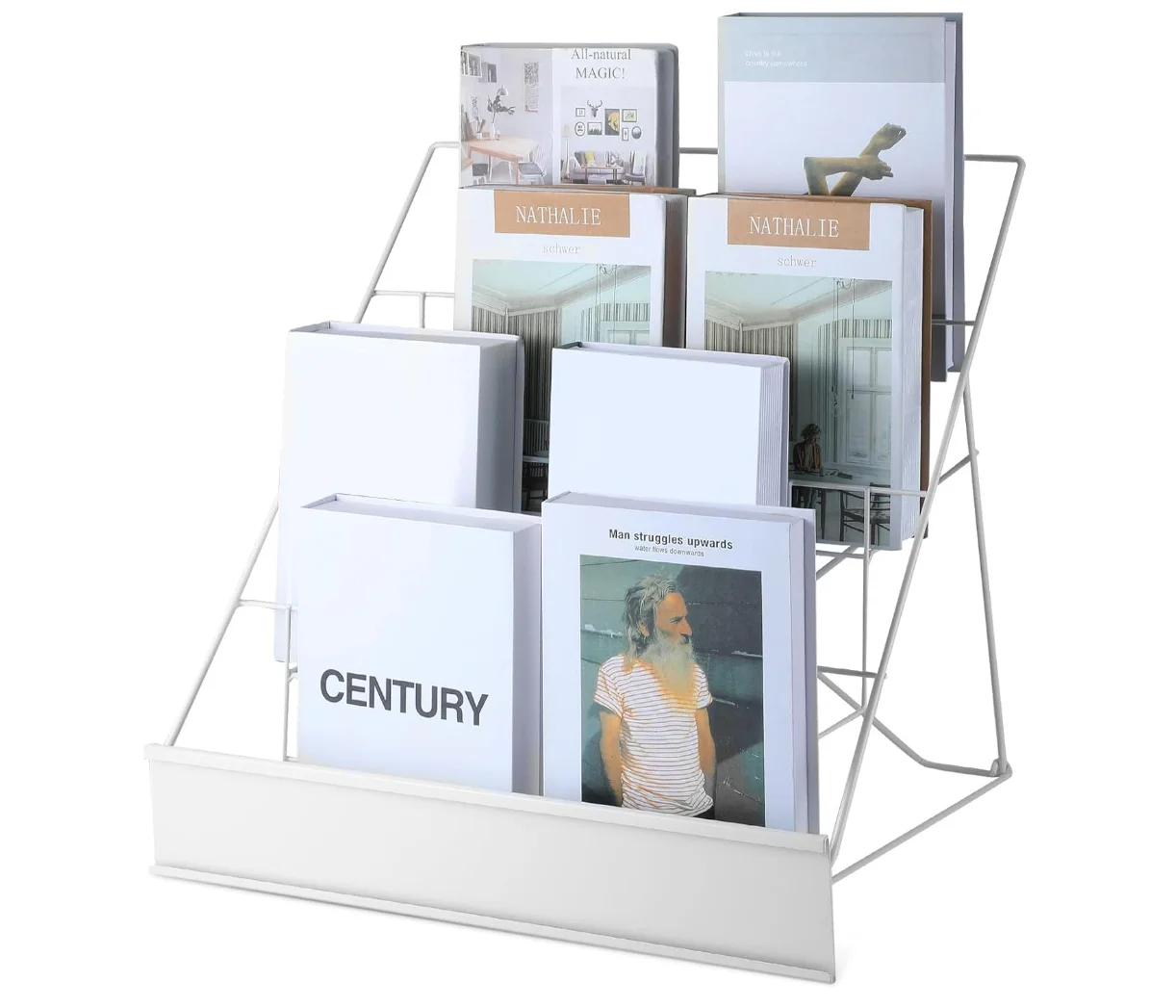 Hot sale 4-tiered Book Display Stand Countertop Comic Book Magazine Rack For Living Room