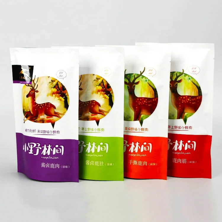 Custom Logo Printed Resealable Ziplock Aluminum Foil Mylar Stand Up Pouches Bags For Food Snack Packaging Pouch