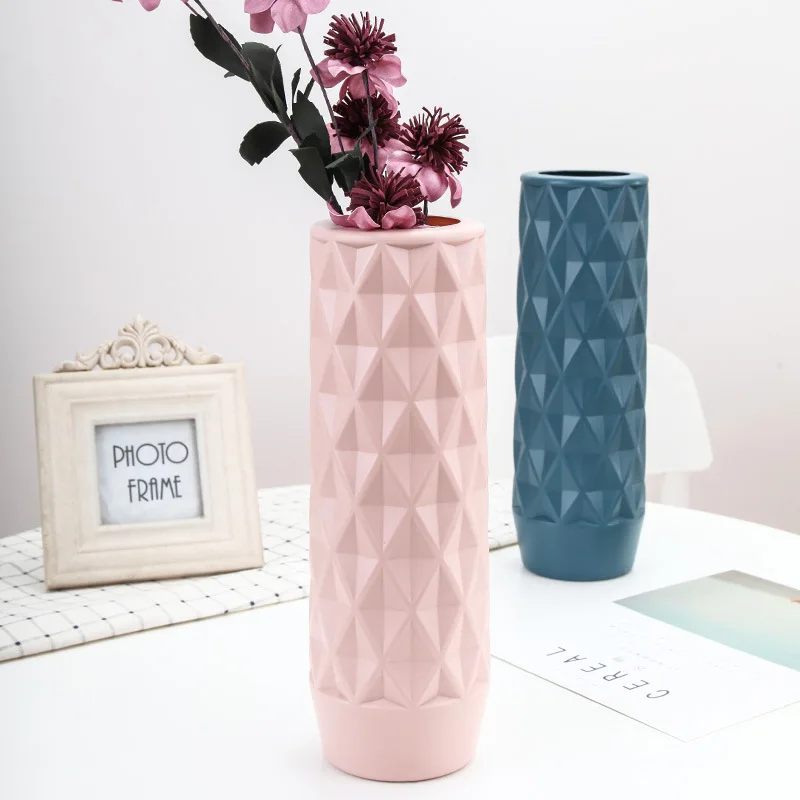 
Geometric Flower Vases Decorative,Nordic Style Flower Vases Used for Home Decoration,Simple Design Dried Flowers Vase Container 