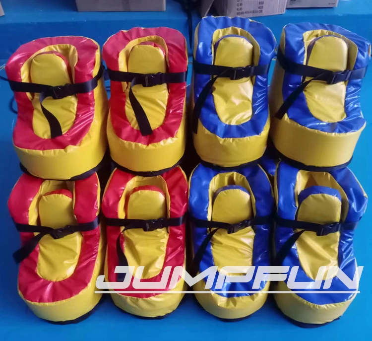 teenagers PVC speed shoes funny interactive games shoes adults inflatable bumper ball football games shoes