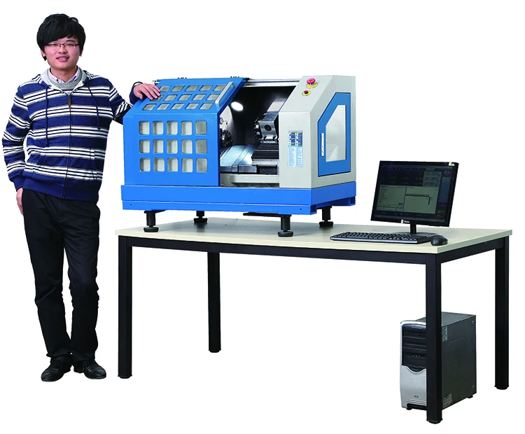 IKC4 8pcs atc slant bed cnc mini lathe machine educational desktop cnc machine micro cnc lathe