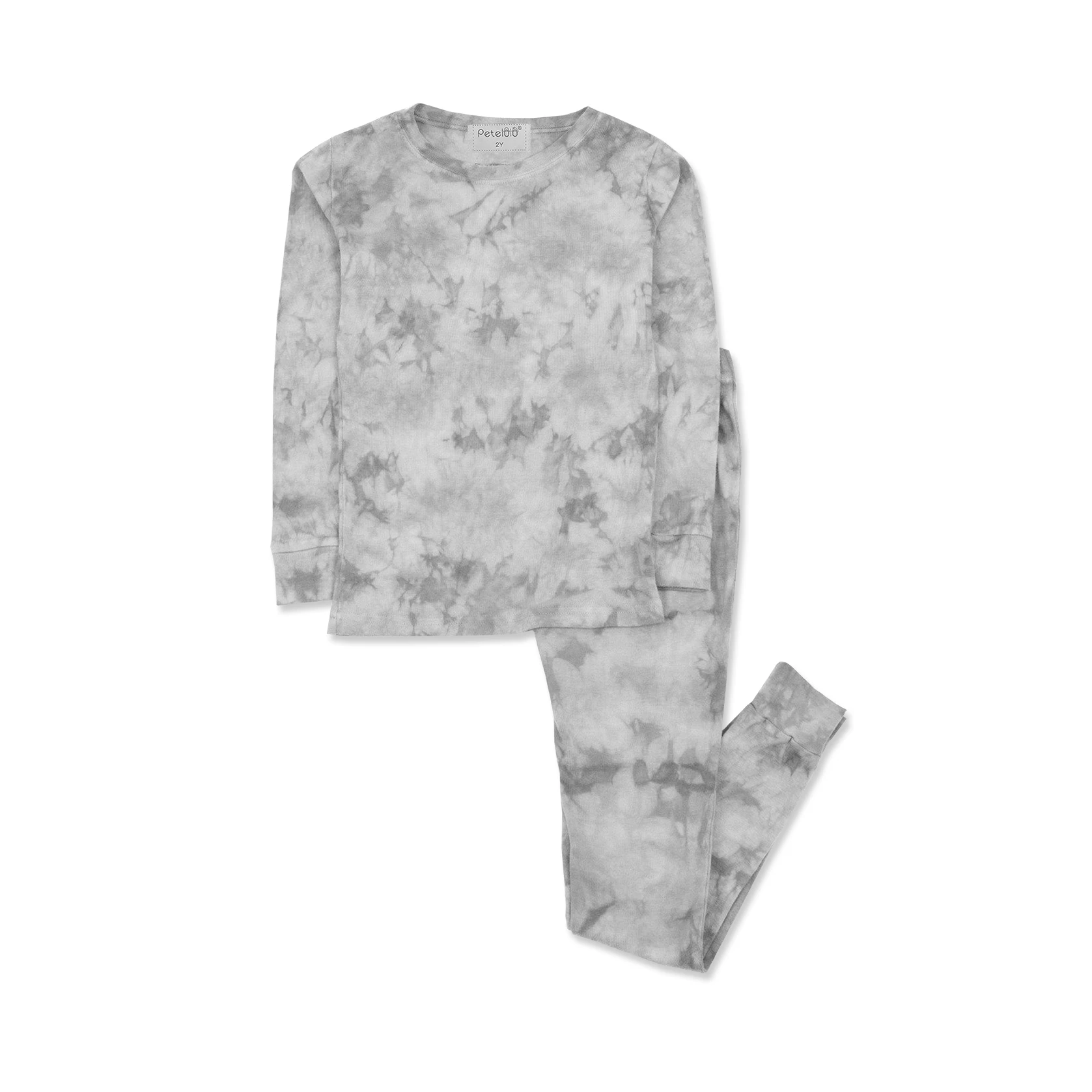 2021 Hot Sale 2pcs Tie Dye Cotton Pajama Sets boy Long Sleeve Tops And Pants Pj Set kids Joggers Loungewear girls Sleepwear