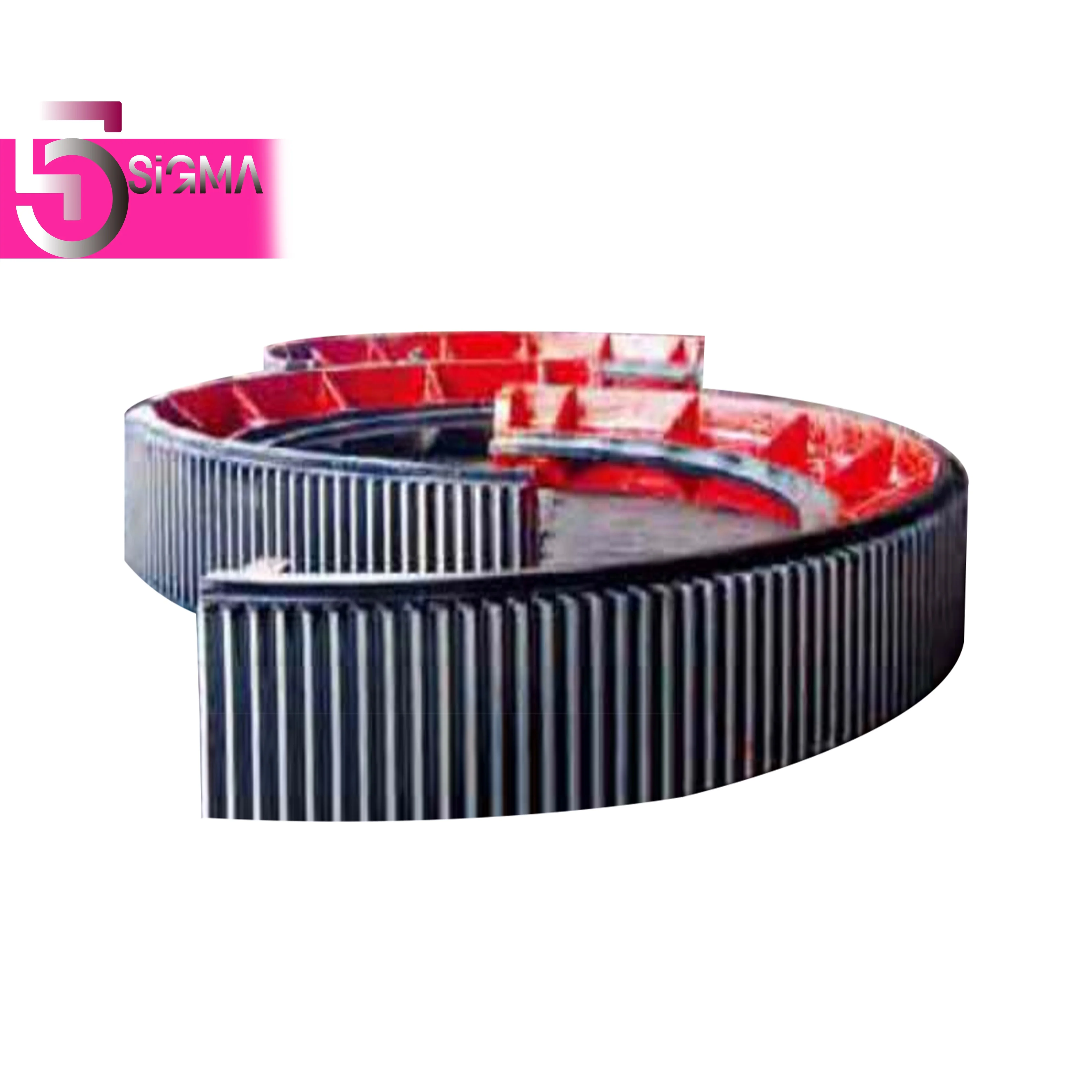Casting heavy spiral bevel gear pinnion customized machinery made in China for cement plant power plant crusher tyre girth gear