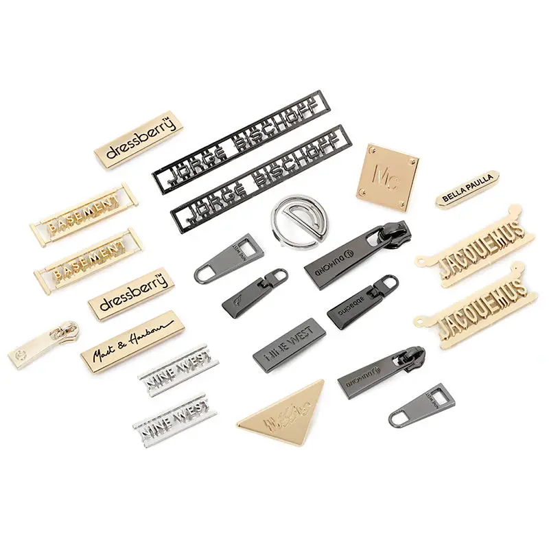 Customized metal logo bag  accessories handbag hardware accessories golden bag label for handbag