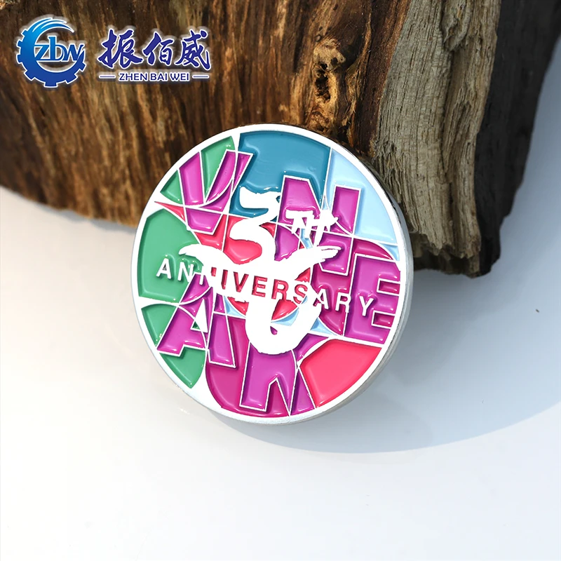 Enamel pushpin manufacturer lapel pin metal-plated magnetic badge free design logo soft and hard custom