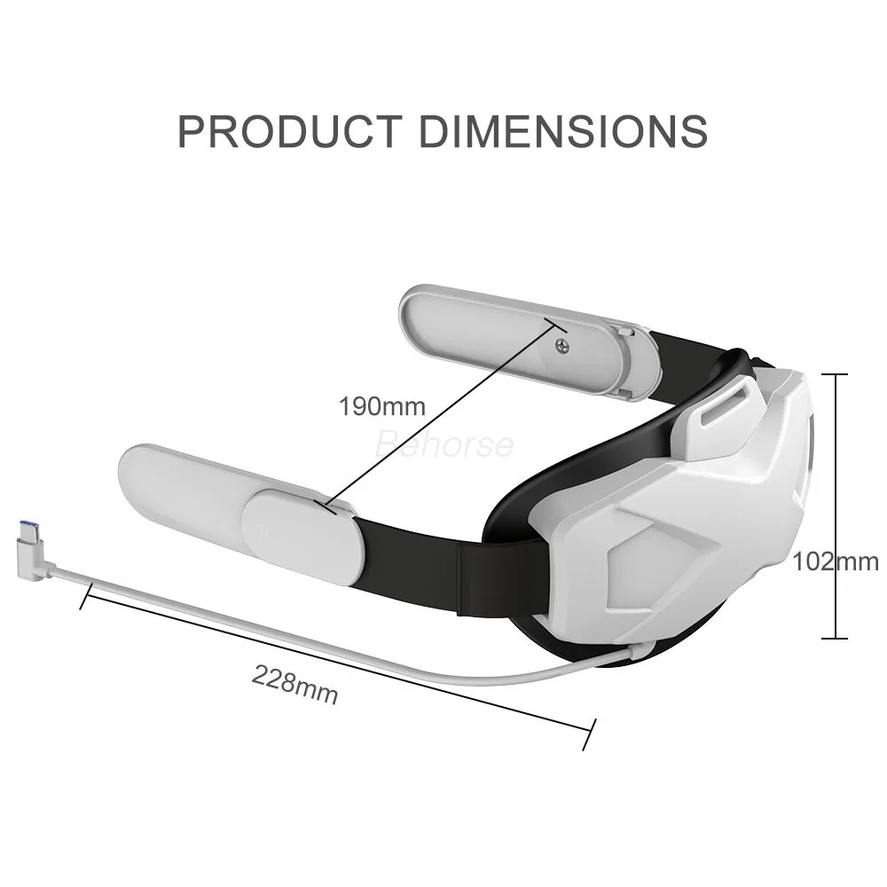 Suitable for Oculus Quest 2 VR Accessories Adjustable and Replaceable High-Capacity Power Bank Charging Headband