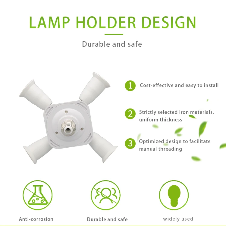 Вращающийся на 360 градусов кронштейн лампы E27 в регулируемое распределительное основание преобразователя