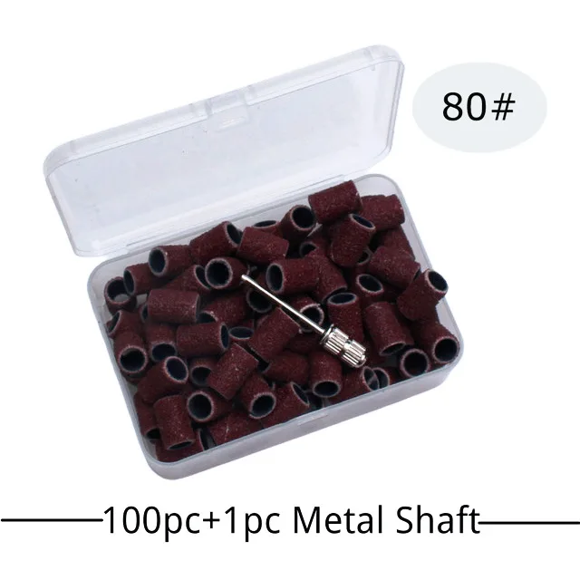 For Professional Pedicure and Manicure Nail Drill Bits Set Colorful 80#180#240# Nail Sanding Bands for Nail Milling Cutter Drilling Machine