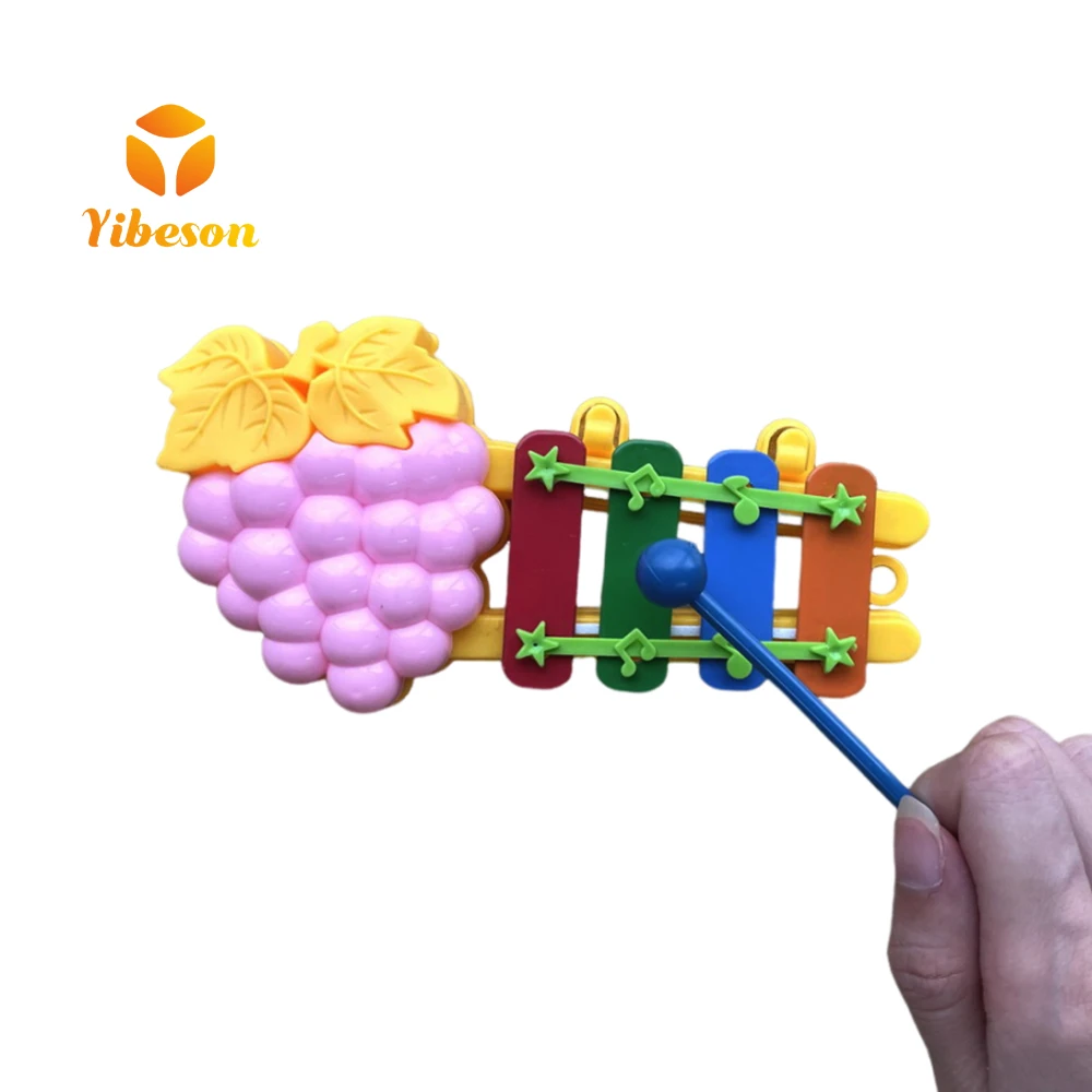 Baby Cultivate Hands On Ability Portable Cartoon Colourful Grape Plastic Keyboard Hand Knock Piano Musical Instruments Toys