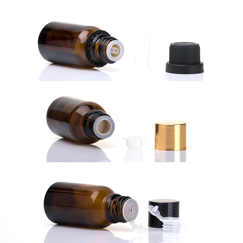 High quality 5ml/10ml/15ml/20ml/30ml/50ml/100ml Amber/Clear/Green/Blue Essential Oil Glass Bottle