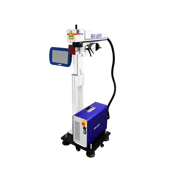 Fiber Online Flying Laser Marking Machine Colour Lazer Machine for Pipe Cable Lock Engraver Raycus Laser Source 50w 30w 60w