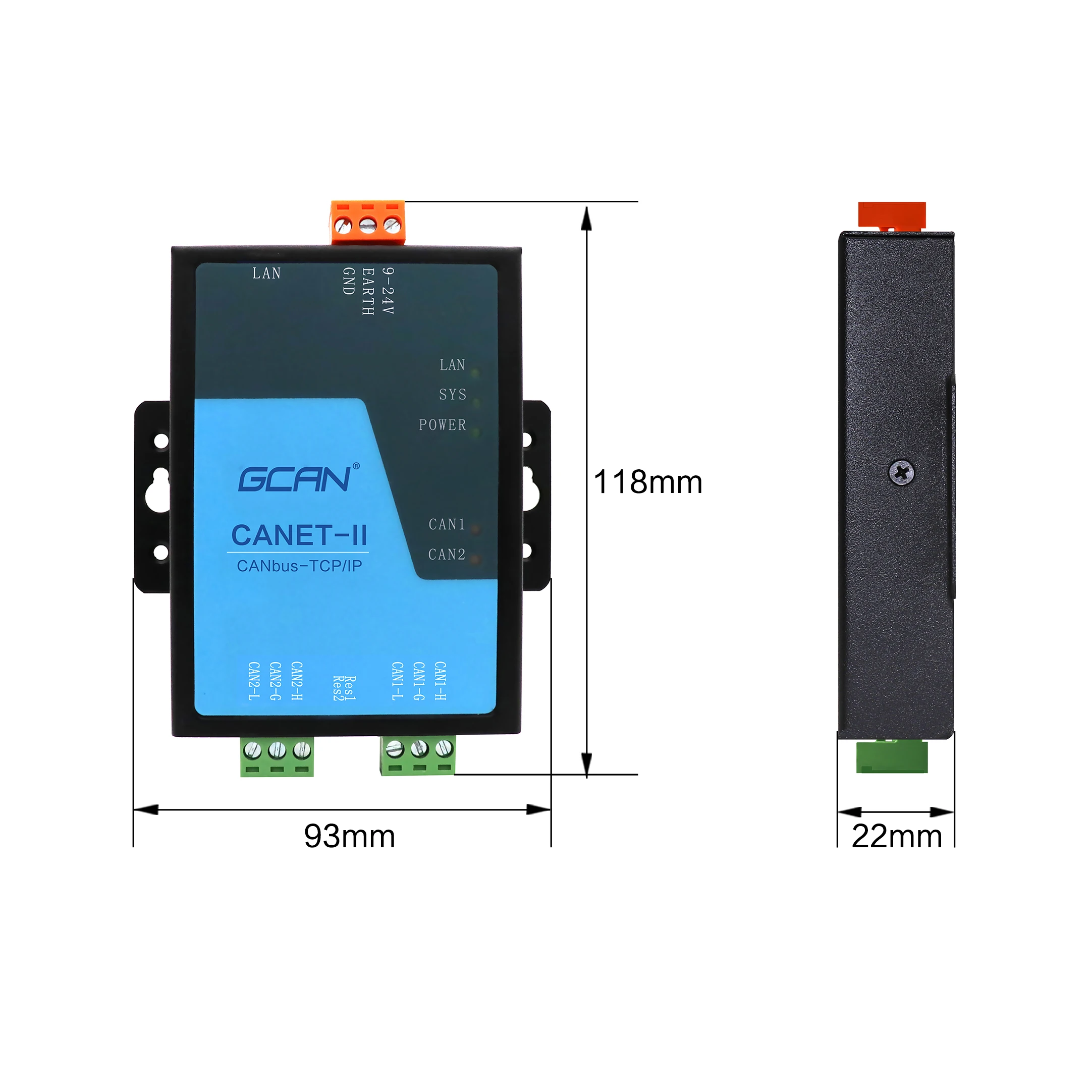High Quality CAN Bus Protocol Gateway Ethernet Module GCAN-212