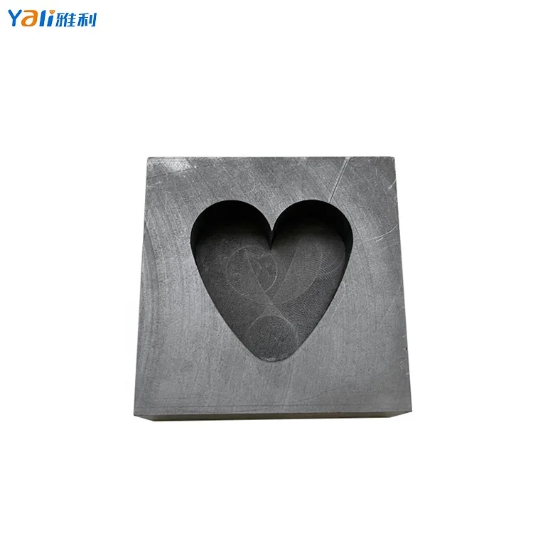Factory price High Pure Graphite Crucible Size Custom Graphite Molds with Heart Style Star Style Cross Style