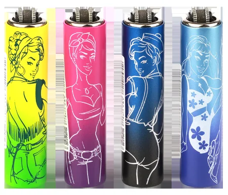 Hot sale Cartoon Pocket Plastic Metal Torch Lighter Spain