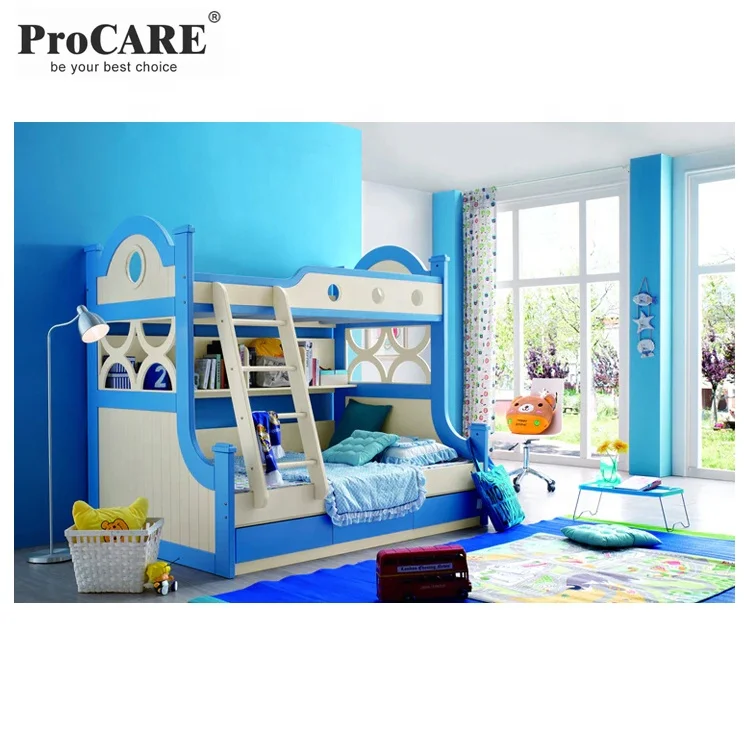 Модная мебель деревянная детская двухъярусная кровать для дома