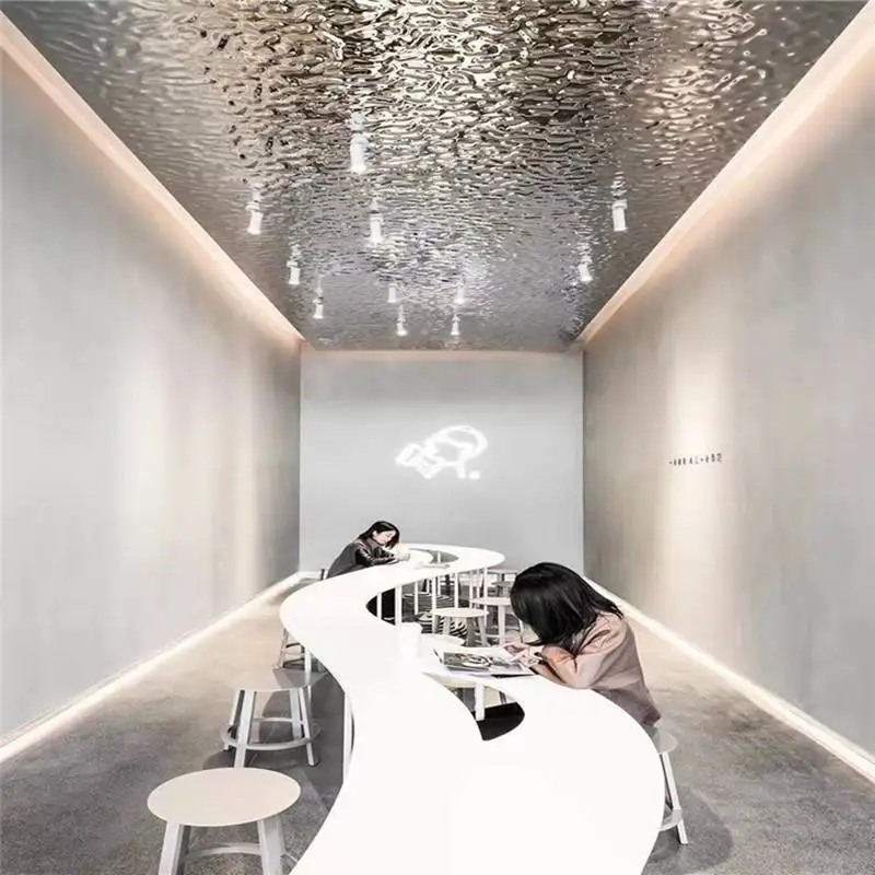 201 mirror Water ripple finish stainless steel sheet for wall ceiling decoration