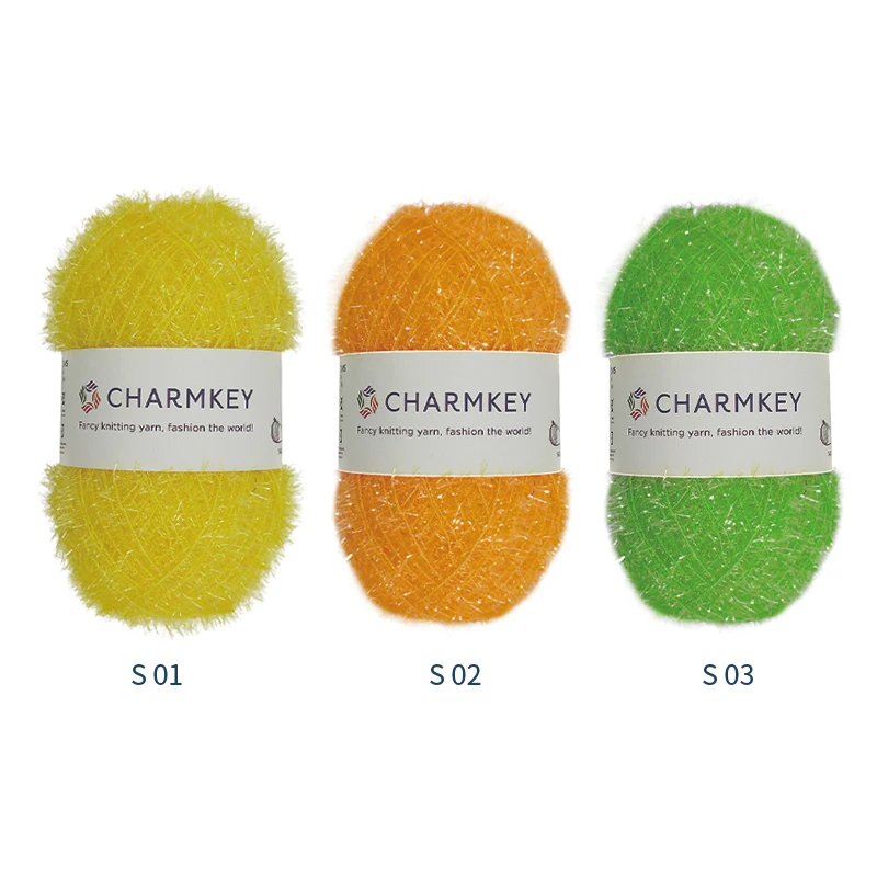 Dishwashing towel glass polyester yarn DIY hand made doll gold thread woven bag bright yarn