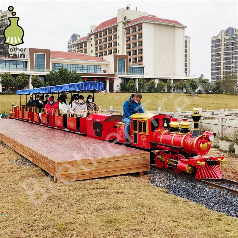 High Quality Battery Operated Mini Outdoor Train Track Ride Electric Amusement Park With Rails for Sale