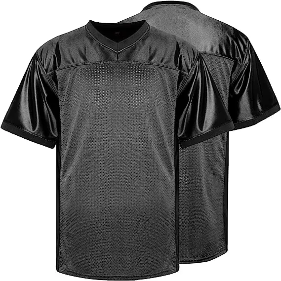 Blank Football Jersey Mesh Plain American Football Jersey Hip Hop Sports Practice Sports Football T-shirt For Adults/Youth