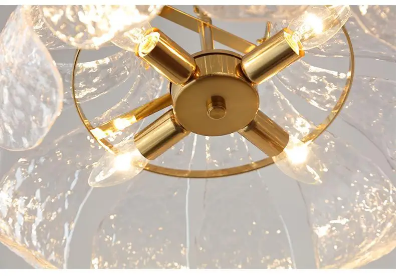 Fillux glass modern ceiling led luxury chandeliers lighting gold pendant lights