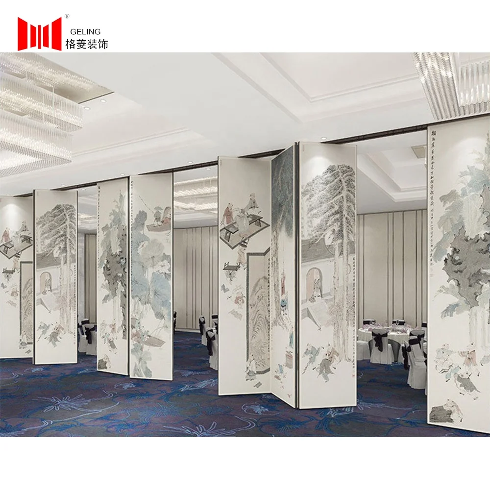 Custom banquet hall folding wall movable partition wall partitioning system folding movable partition wall