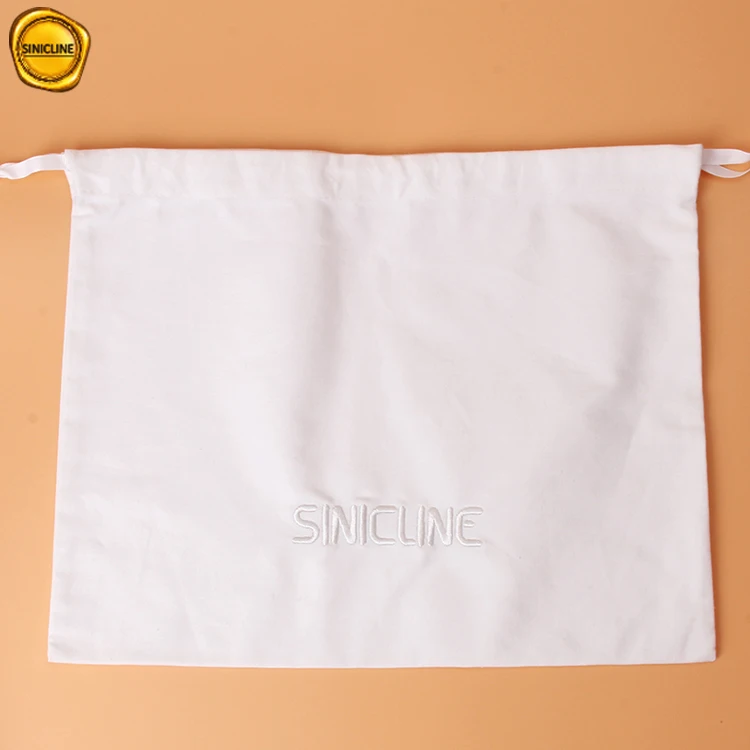 Sinicline custom 6oz. Оптовая продажа хлопковых пылесборников для сумок с вышитым логотипом