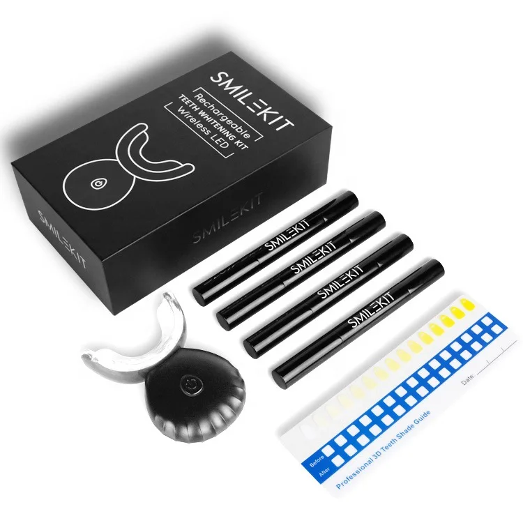 Teeth Whitening Oral Gel Kits 35% Peroxide Bleaching Dental Cleaning Care Tooth Whitener With LED Light