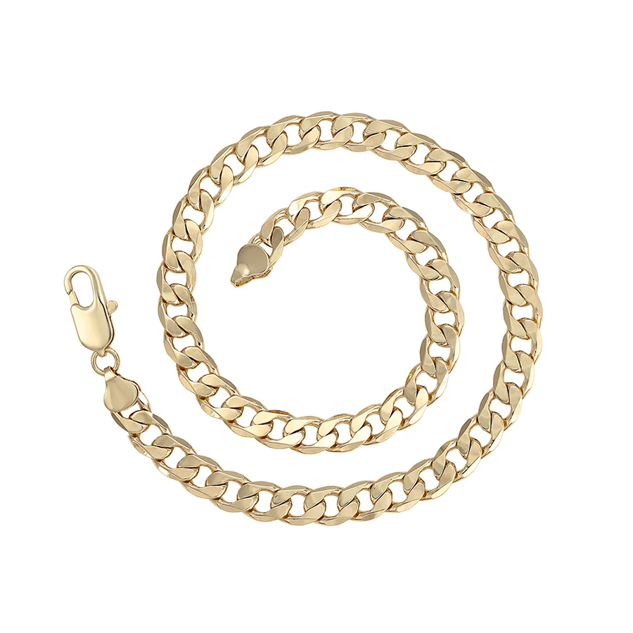 45991 Xuping Мода 14k позолоченные кубинские цепочки ожерелье для женщин/мужчин