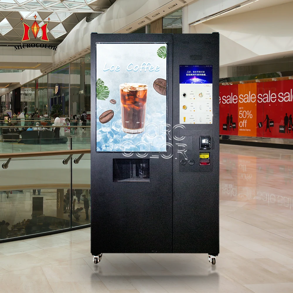 Wholesale Custom Commercial Professional Hot and Cold Coffee Machine Fully Automatic Coffee Vending Machine