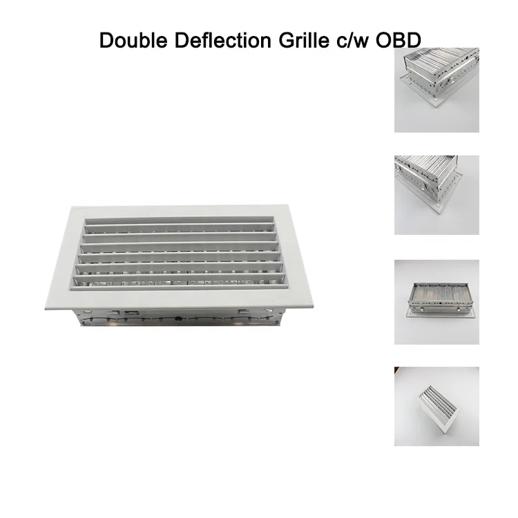 High Quality Wall vent  for HVAC whit Double Deflection Air Grille c/w OBD