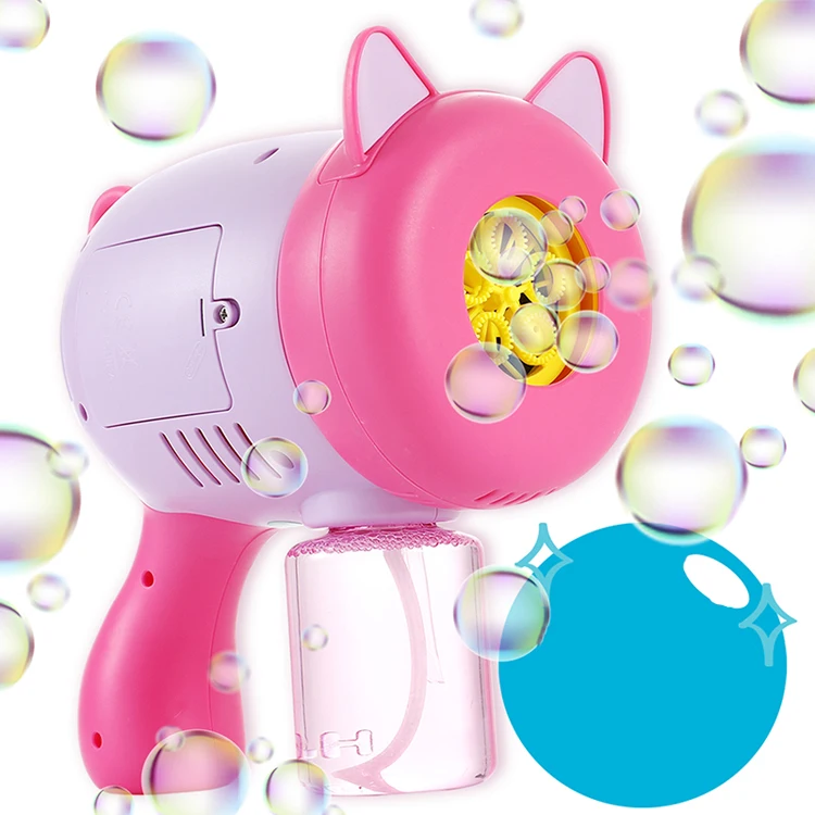 New 2022 Children Toys Outdoor Toys Music Soap Bubble Gun Transparent Guanghzou Party for Kids