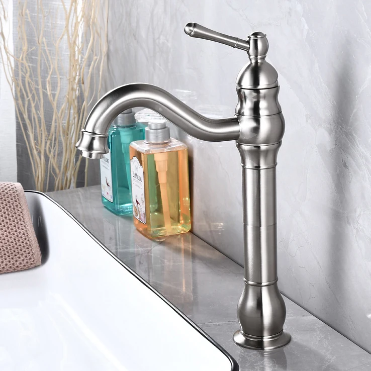 Luxury Chrome Deck Mounted Single Handle Brass Gold Basin Faucets