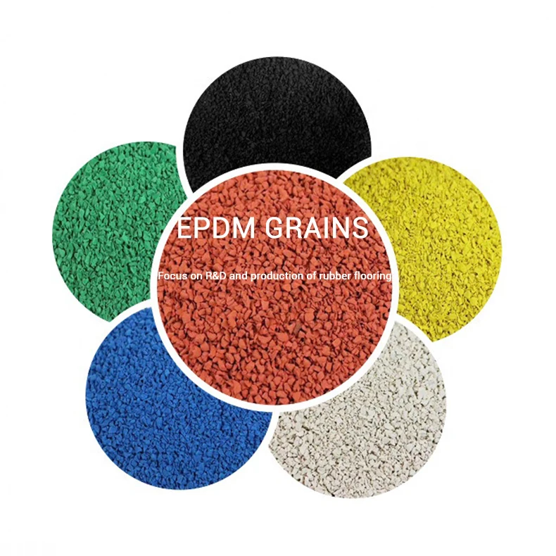 Safety Athletic Tracks 1-3mm 2-4mm Colored Rubber Granules EPDM Rubber Granules Crumb