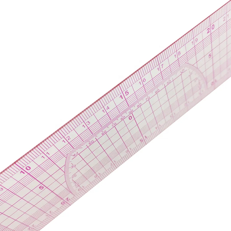 Kearing Flexible Transparent Plastic Pattern Grading Ruler 30cm with Grid Patterns in Metric Sandwich Printed for Sewing#8011