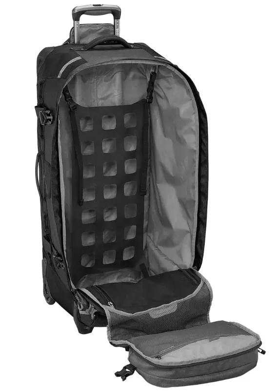 Wheel Trunk Rugged Large Suitcase with Wheels and Handle Multi-Point Grab Handles Internal Organization Wet Dry Compartment